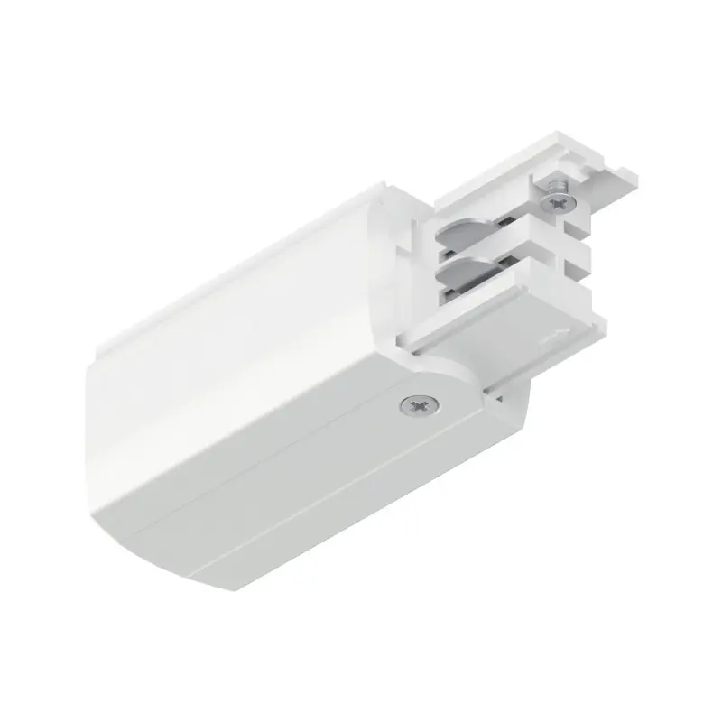 End Feed ProRail3 droite Blanc 230V métal/plastique 3 phases