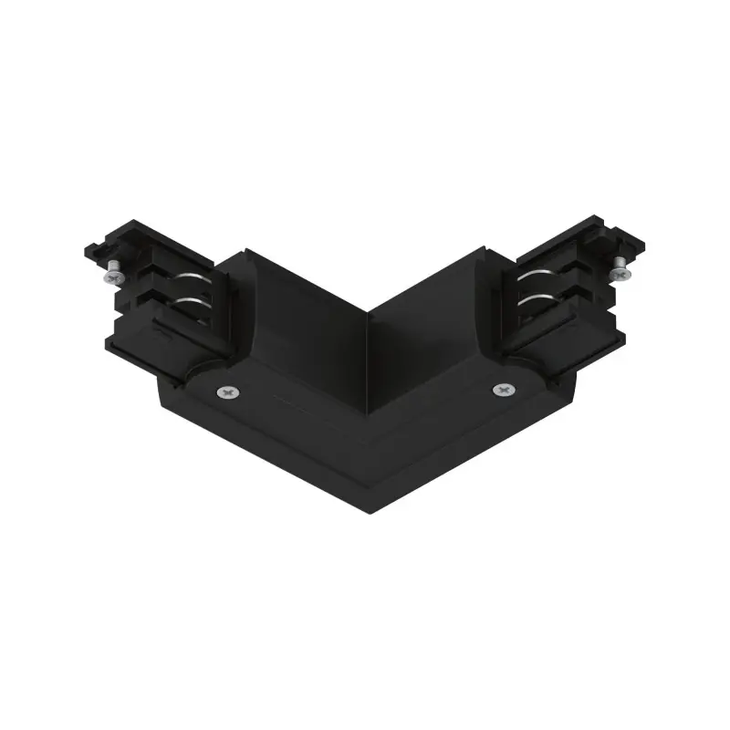 Connecteur en L ProRail3 Terre ext Noir 230V métal/plastique 3 phases