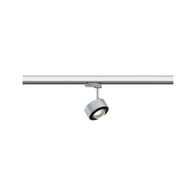 Spot ProRail3 Aldan 1x9W Argent/Noir 230V métal 3000K 3 phases dimmable