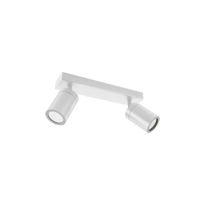 Applique spot sdb TENOR GU10 2L BLANC ip44