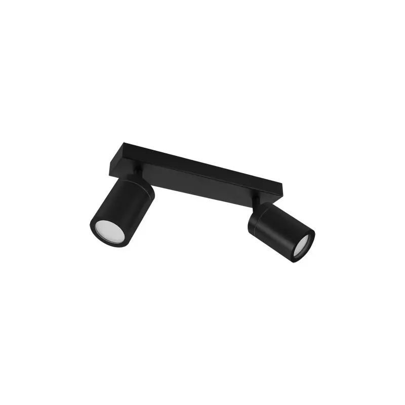 Applique spot sdb TENOR GU10 2L NOIR ip44