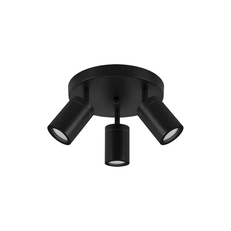 Applique spot sdb TENOR GU10 3C NOIR ip44