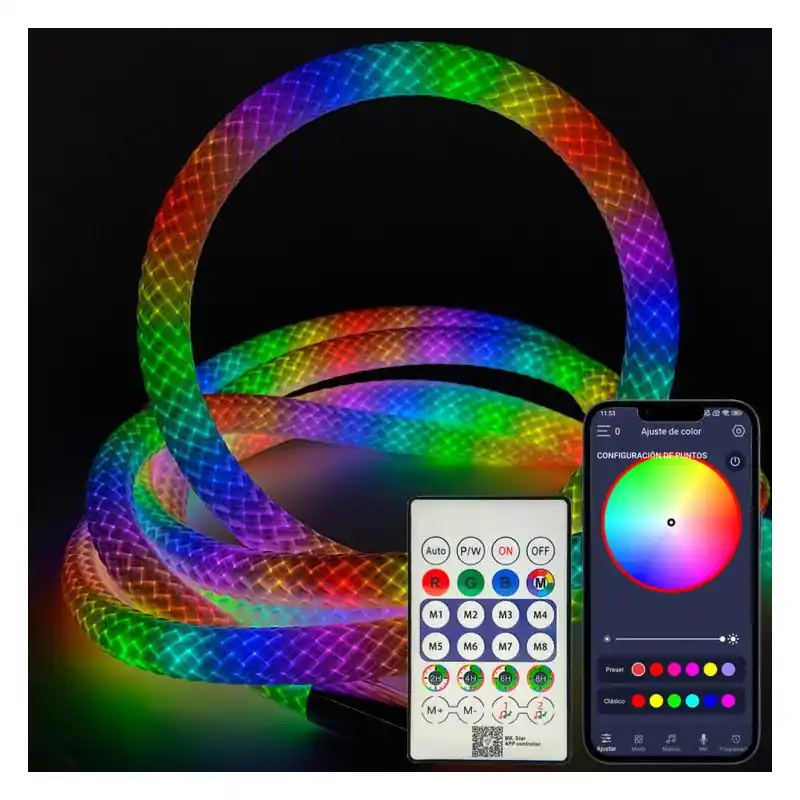 Ruban néon smart led 5m rgbic dynamique alexa google home