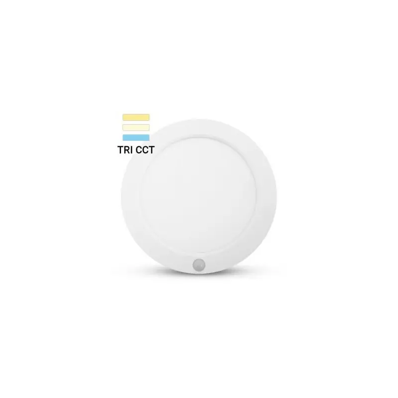 Plafonnier led cct semi encastrable détecteur mouvement blanc 230mm