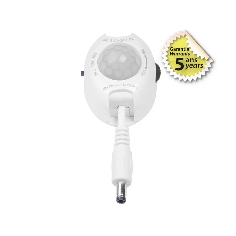 DETECTEUR IR PR BANDEAU 120° REGLABLE