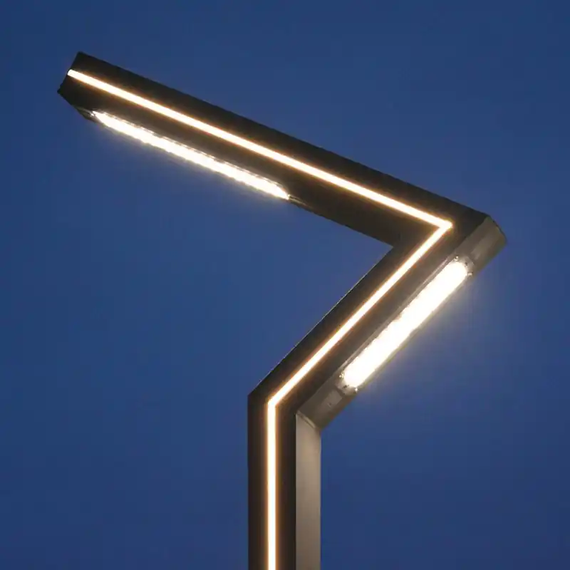 ZIGZAG LAMPADAIRE ECLAIRAGE PIETON 50W 4000K IP65 4 MÈTRES GS