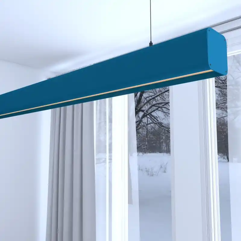Suspension barre bleu turquoise profilé led 50cm-100cm-150cm-200cm