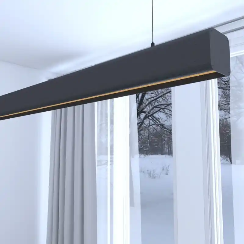 Suspension barre noire profilé led 50cm-100cm-150cm-200cm