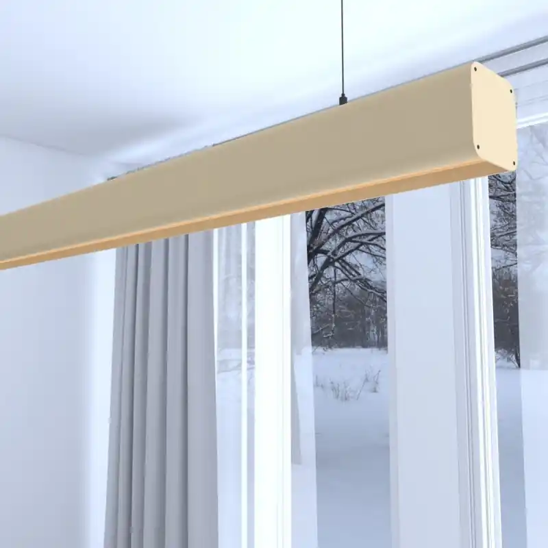 Suspension barre beige profilé led 50cm-100cm-150cm-200cm