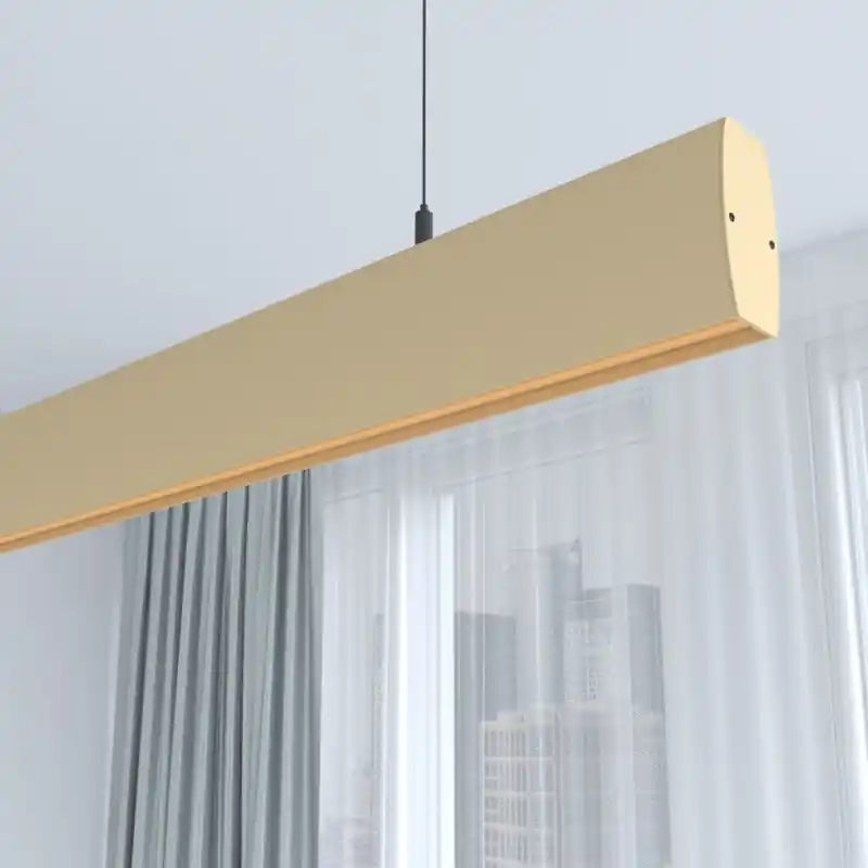 Suspension beige barre profilé led 50cm-100cm-150cm-200cm