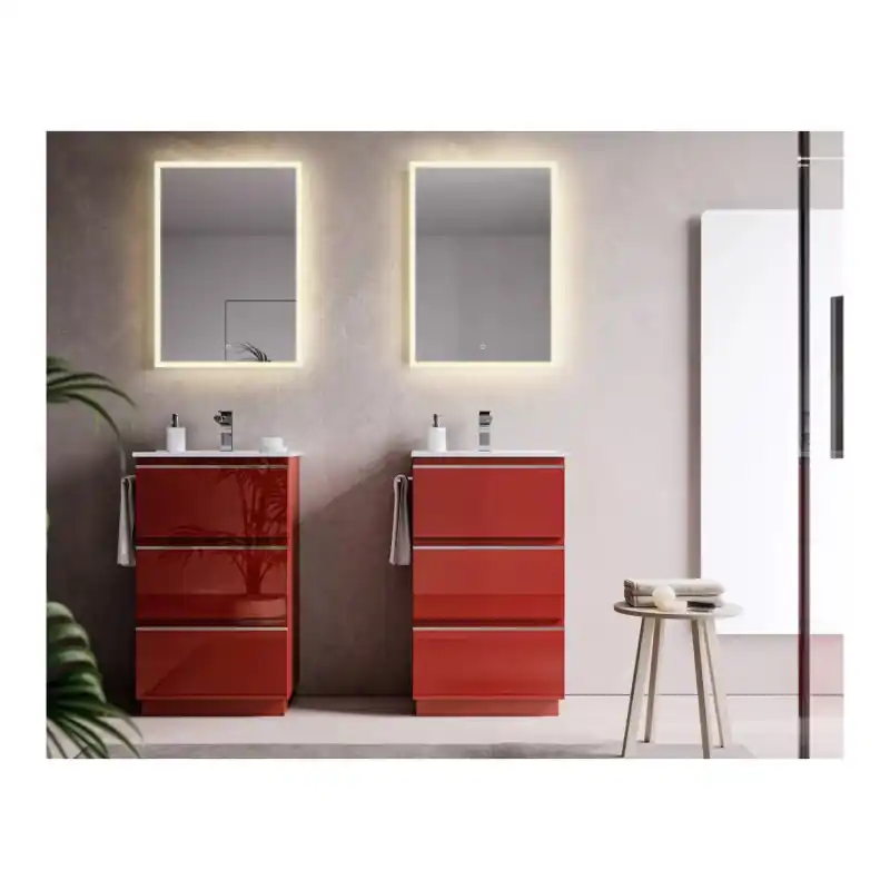 Miroir led 27w salle de bain décoration dressing 50x70cm ip44