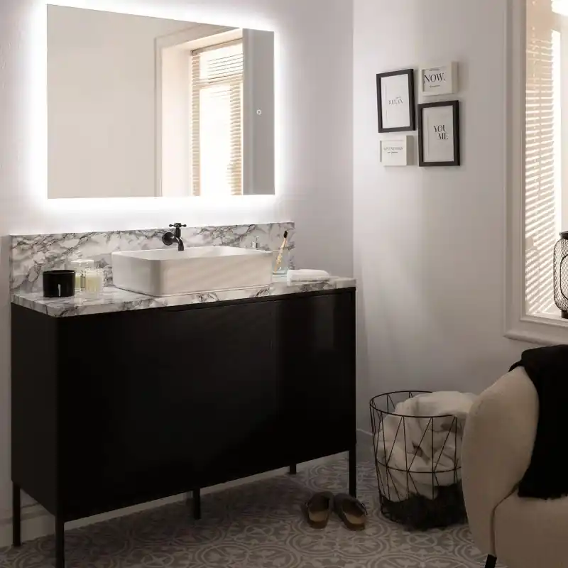 Miroir led 39w salle de bain décoration dressing 70x100cm ip44