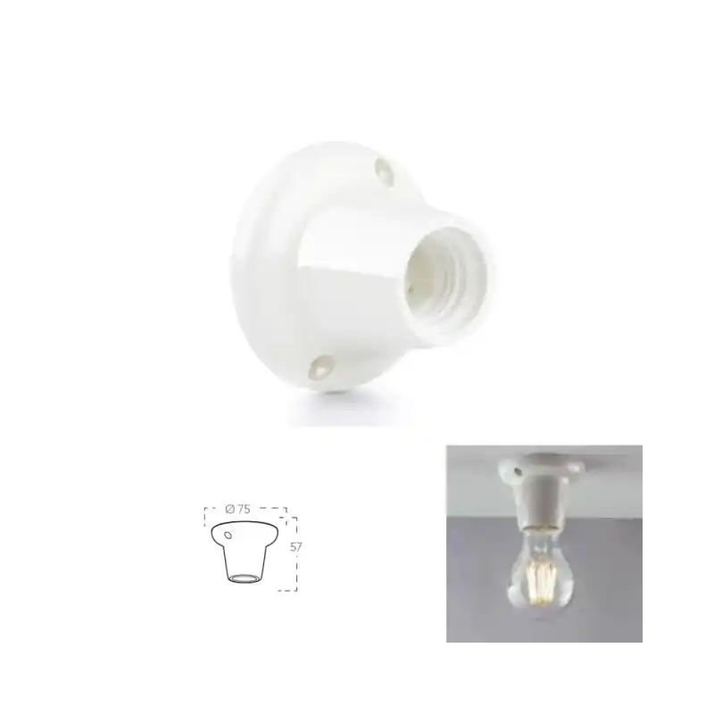 Douille plastique Support de lampe Base ampoule e27
