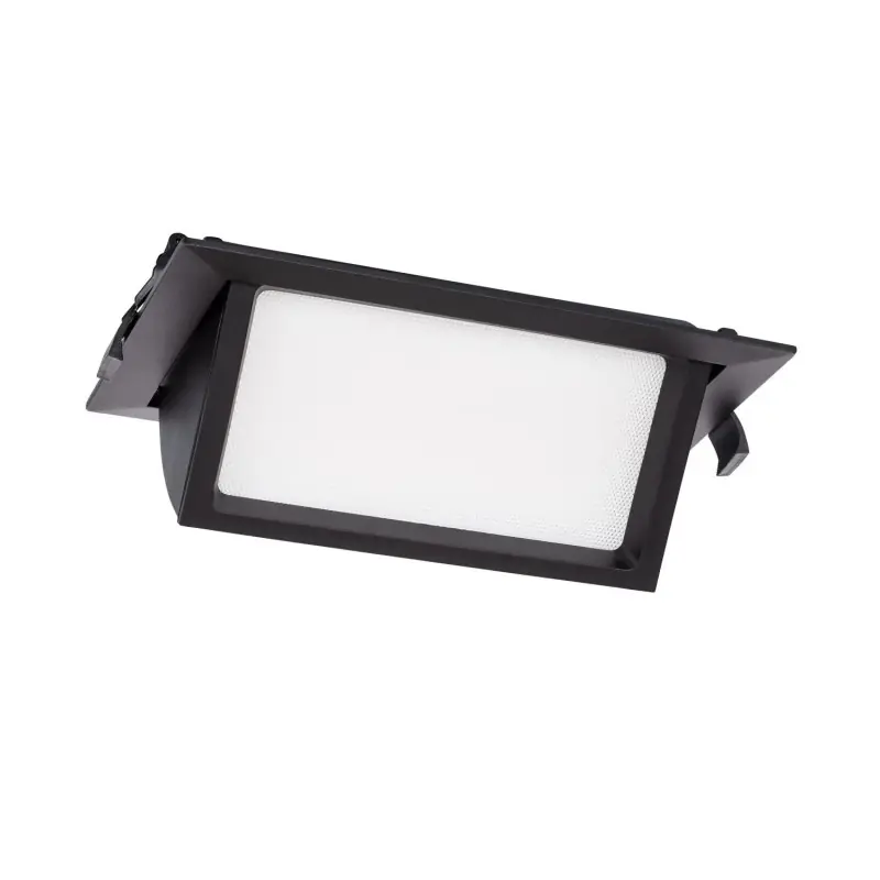 Encastrable led Osram cct orientable rectangulaire noir type halogène iodure 240x145mm-4500 lumens-300w