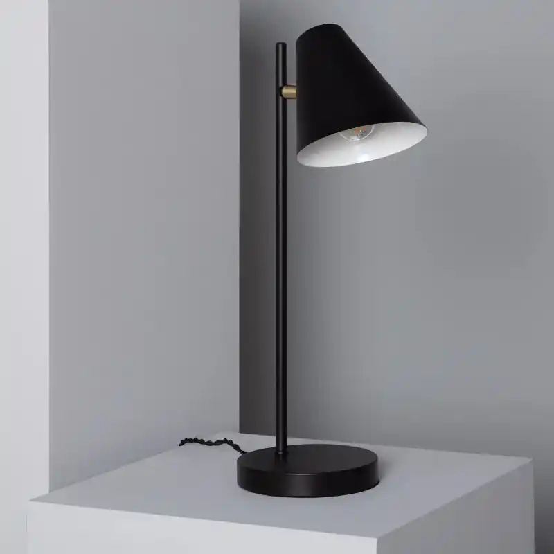 Lampe a poser métal noir culot e14