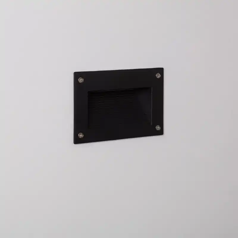 Spot de balisage à 3w LED d‘escalier mur encastrable rectangle noir