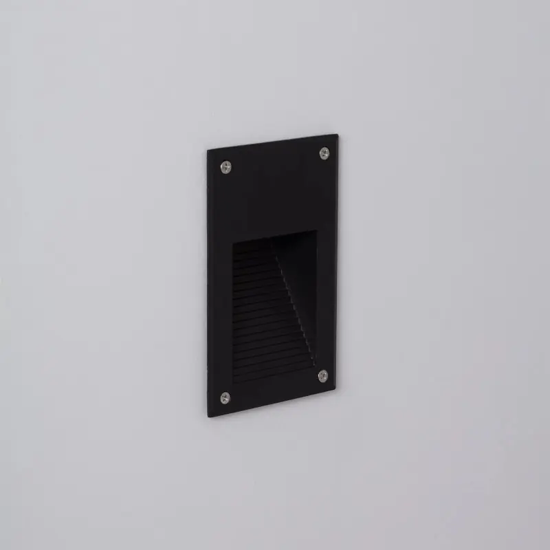 Spot de balisage 3w LED vertical d‘escalier mur encastrable rectangle noir