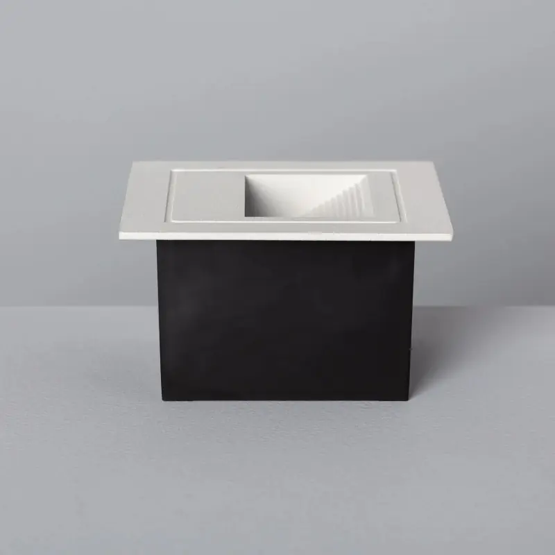 Spot balisage 3w LED carré escalier mur encastrable noir ou blanc