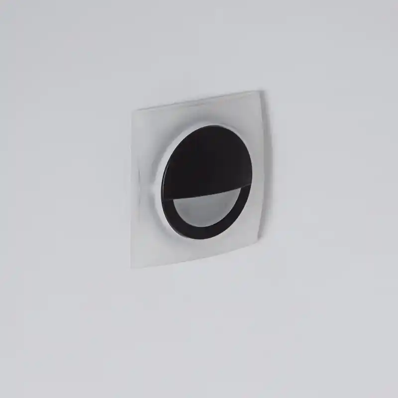 Spot balisage 3w LED carré escalier mur encastrable effet verre
