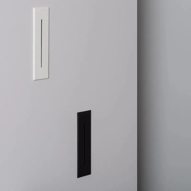 Spot balisage 3w LED rectangulaire escalier mur encastrable noir ou blanc ip65