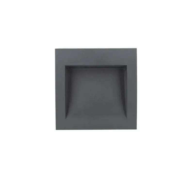Spot balisage 4w LED carré escalier mur encastrable noir ou blanc
