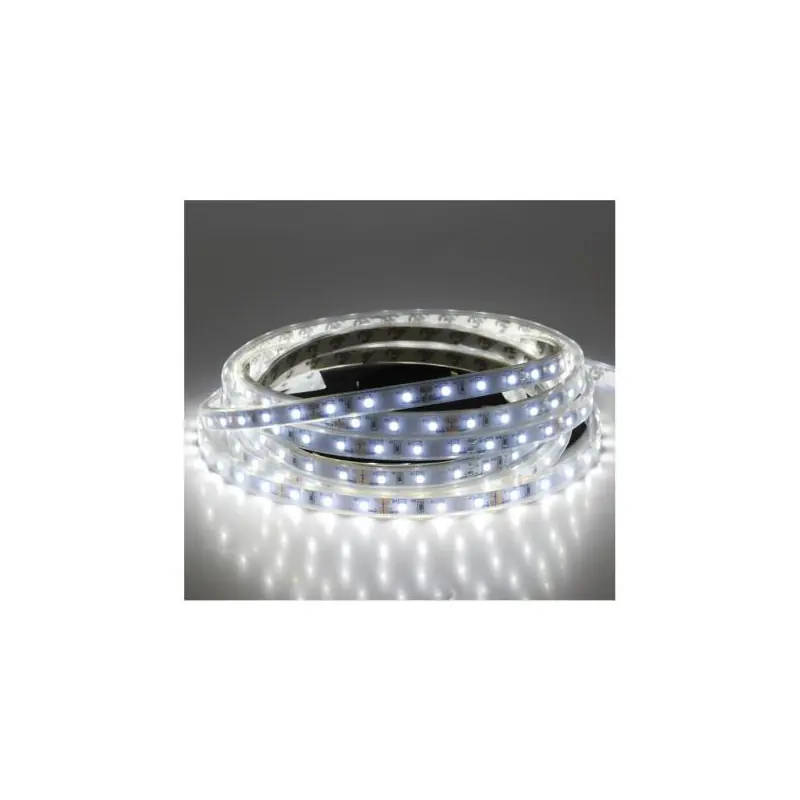 BANDEAU BLC 6000K 5M 60LED ET 4.8W/M IP67 12V SILICON