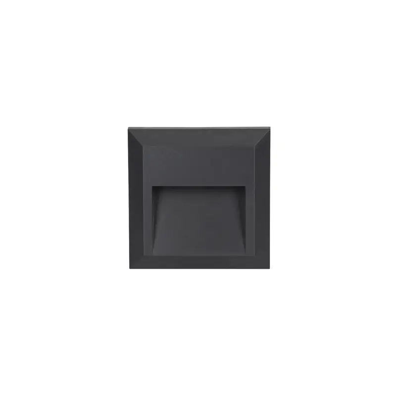 Spot de balisage à 1w LED d‘escalier mur saillie carre blanc-noir