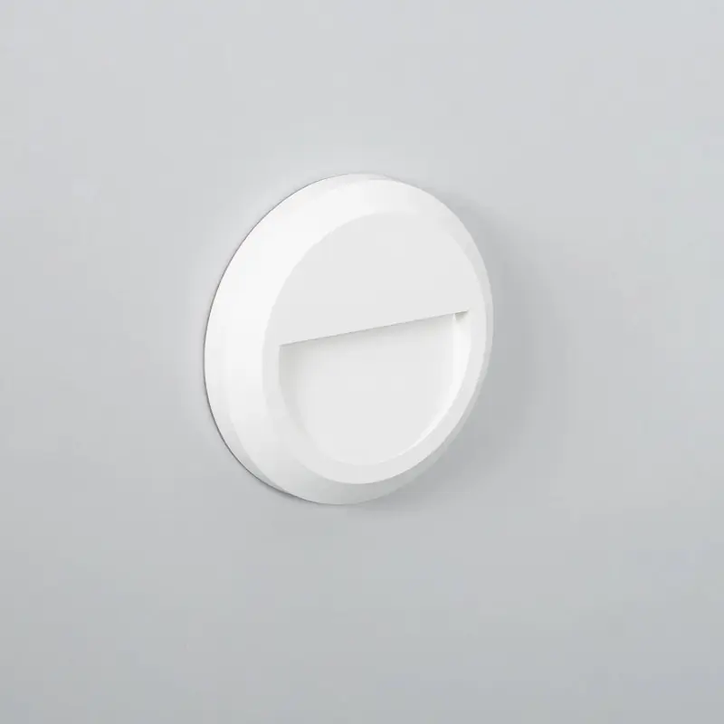 Spot de balisage à 1w LED d‘escalier mur saillie rond blanc