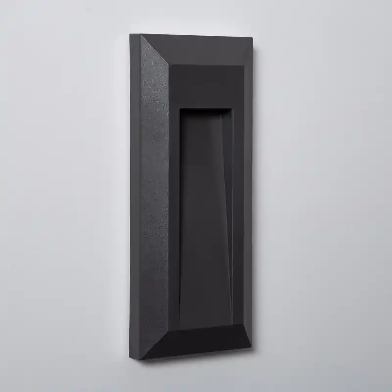 Spot de balisage à 1w LED d‘escalier mur saillie rectangulaire blanc-noir