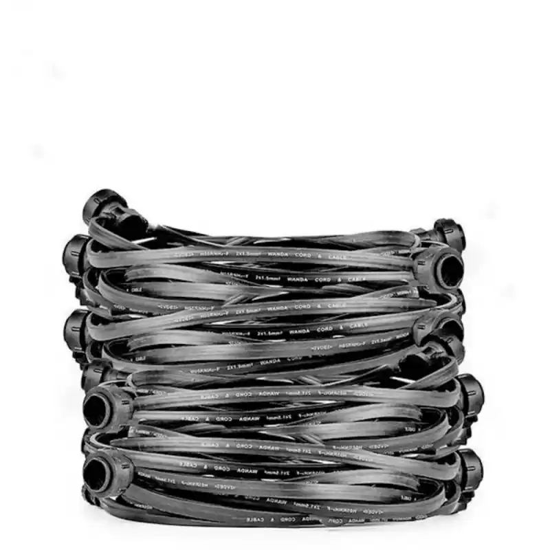 Guirlande noire guinguette fêtes foraine 10m-15m-20m-25m-50m