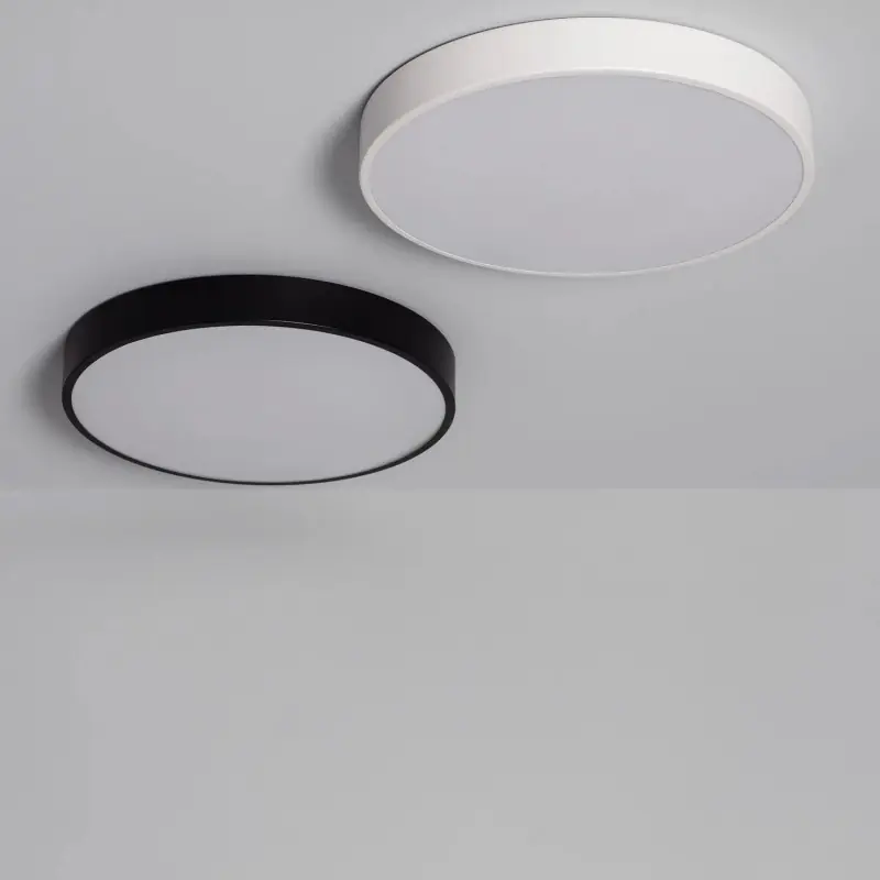 Plafonnier led 30w cct-40cm-3000k-4000k-6000k métal blanc-noir