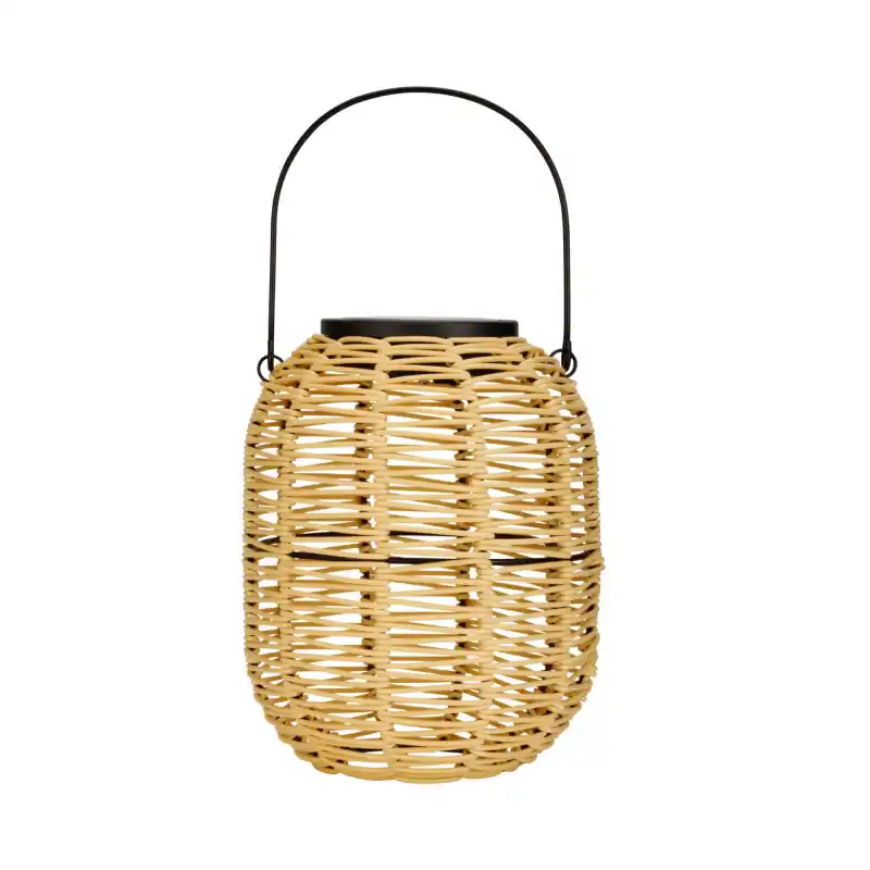 Lanterne solaire Sunshine Treasure ext Beige rotin synthétique