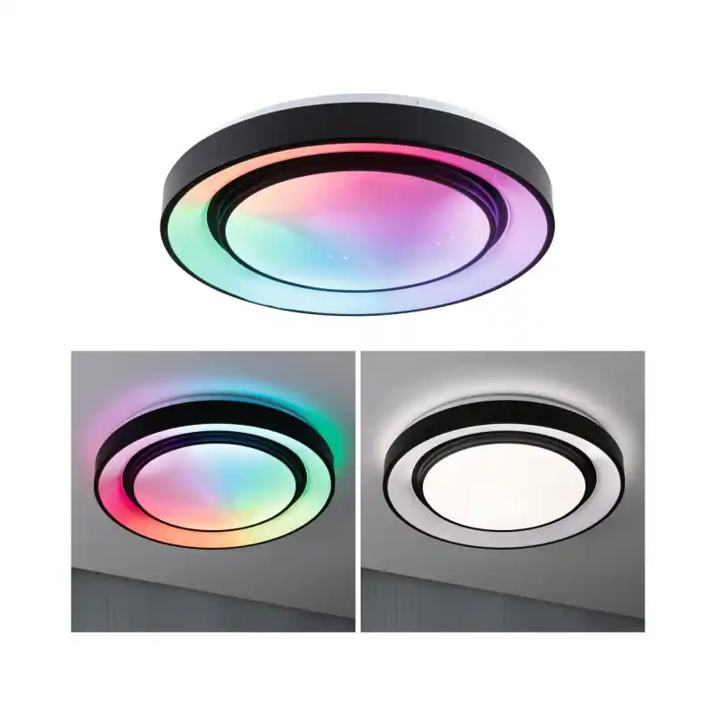 WallCeiling SpacyColor Dynamic RGB TunW LED 38,5W 475mm Blanc/Noir 230V Syn/Mét