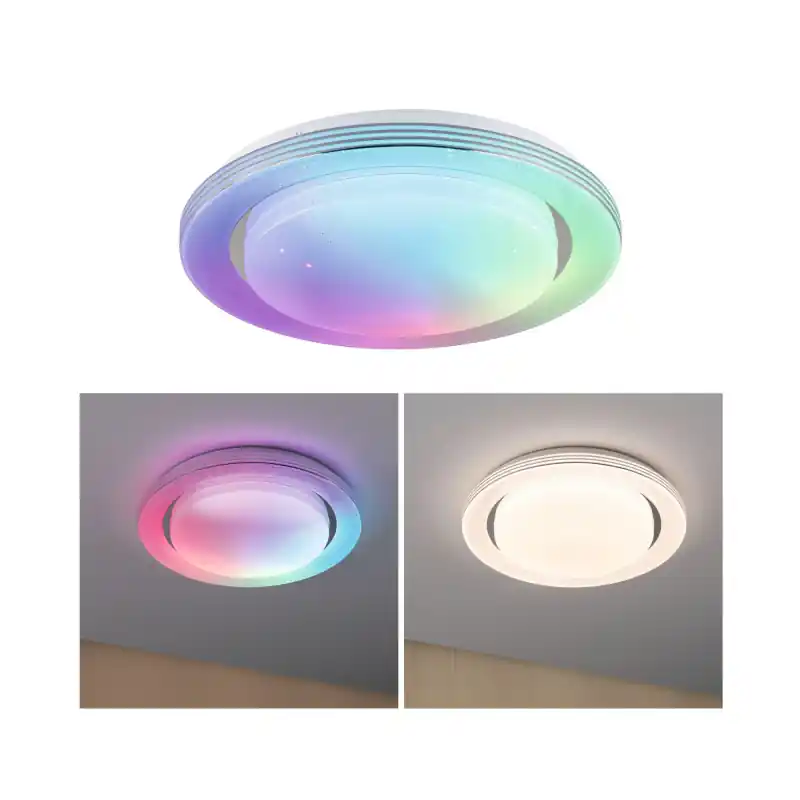 WallCeiling SpacyColor Dynamic RGB TunW LED 22W 380mm Blanc/Chr 230V Syn/Mét