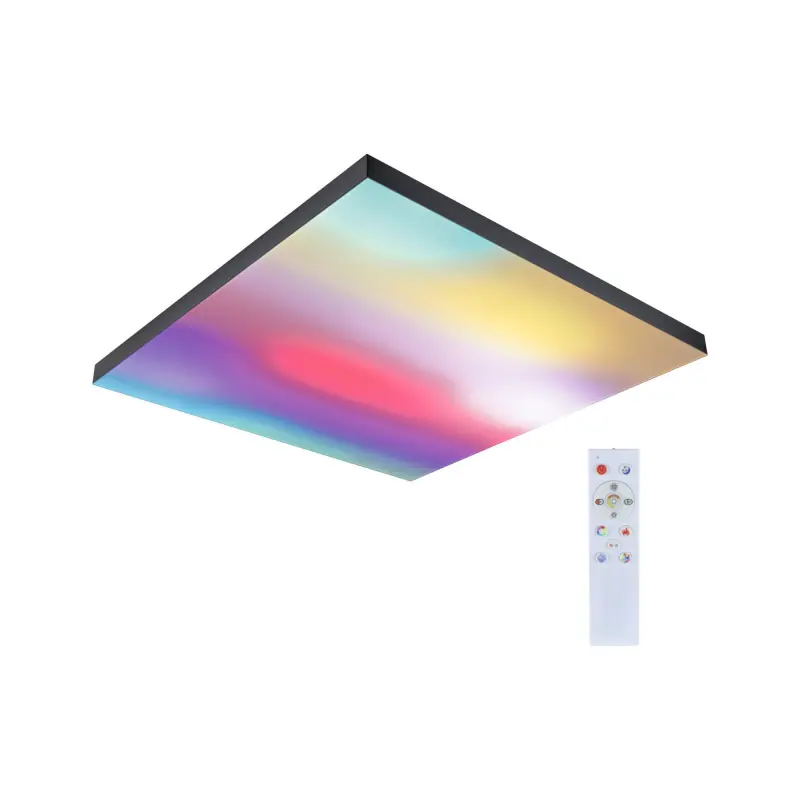 Panneau Loria Rainbow 595x595mm 31W dynamic RGBW noir 230V Métal