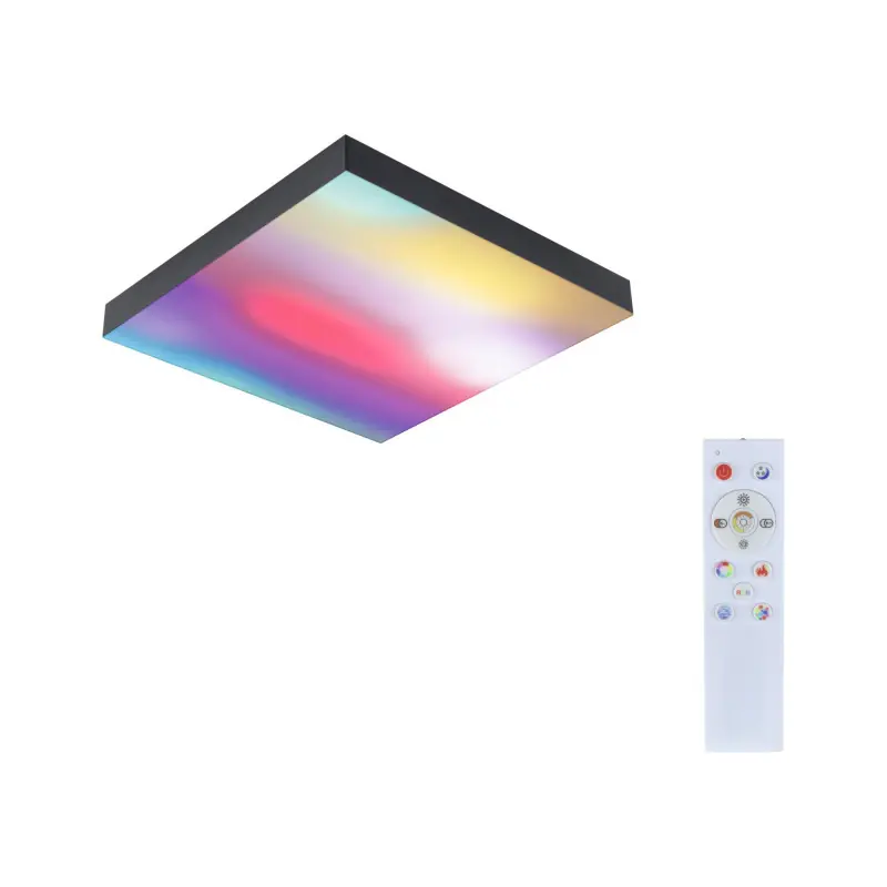 Panneau Loria Rainbow 295x295mm 13,2W dynamic RGBW noir 230V Métal