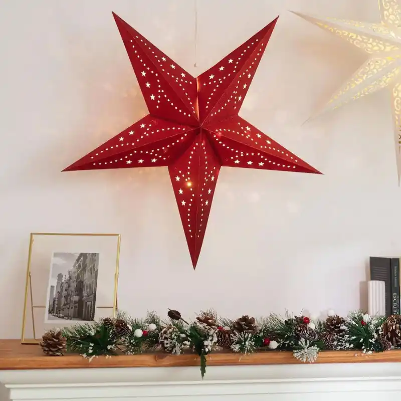 Etoile led 3000k 60cm a piles décoration fêtes noël