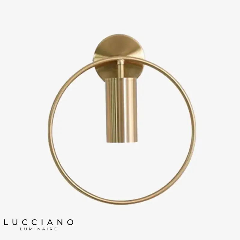 Applique murale dorée design LED élégante métal minimaliste
