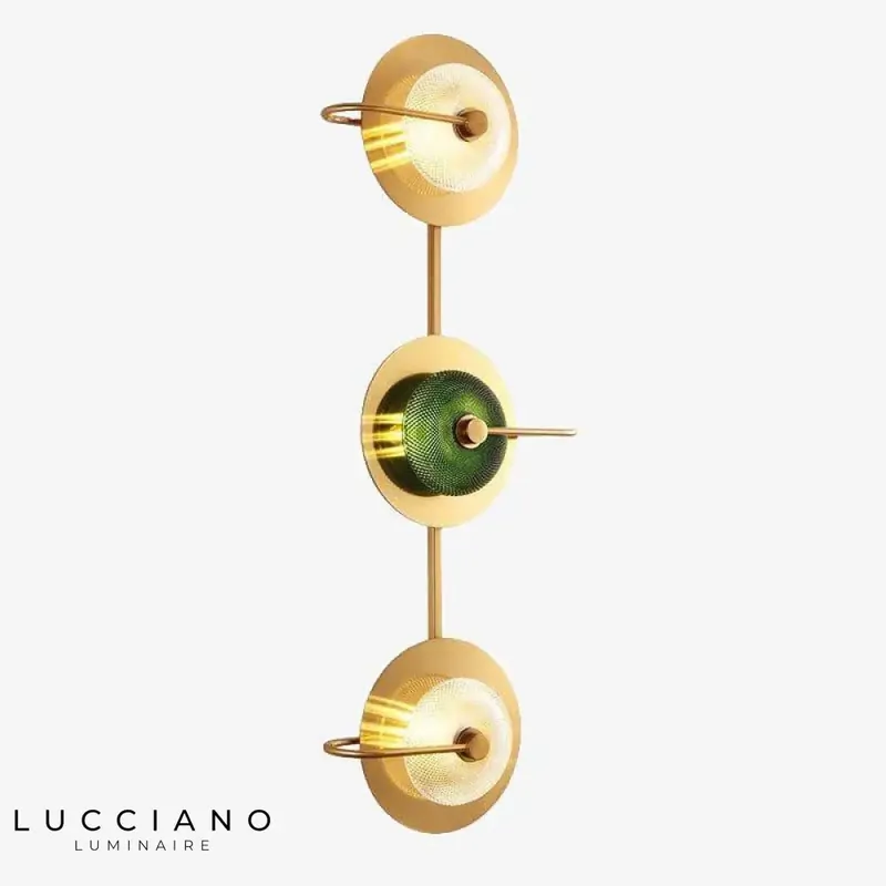 Applique murale élégante lumière design dorée suspendue