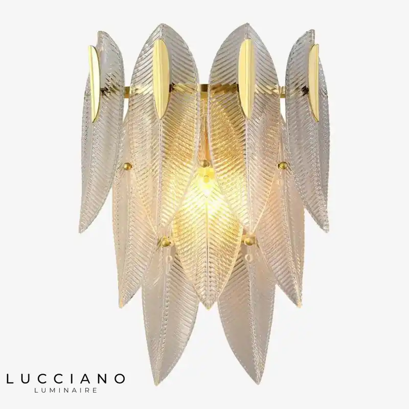 Applique murale design LED originale verre bronze