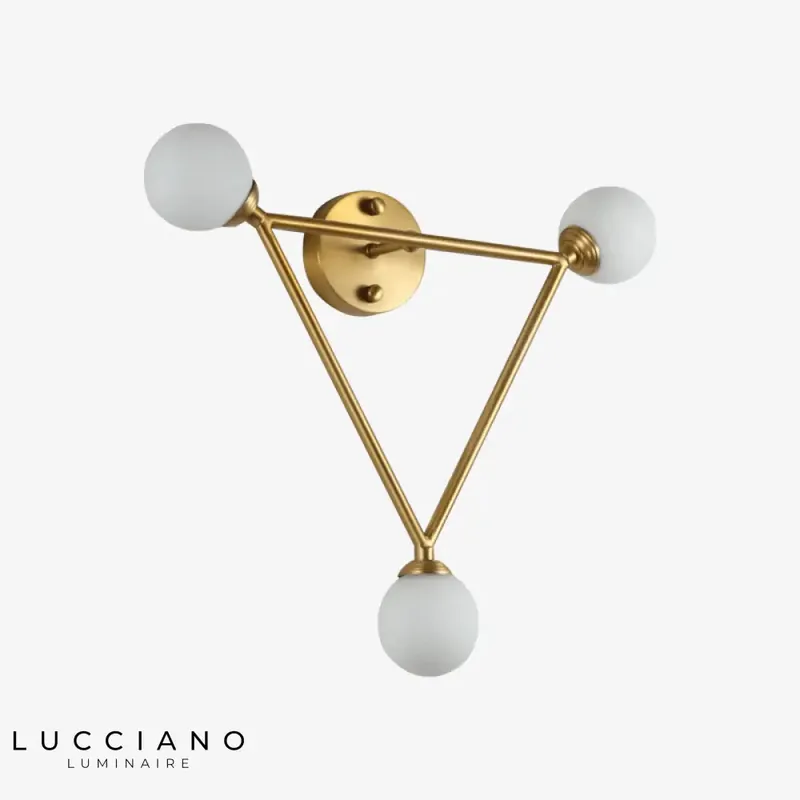 Applique murale moderne élégante suspension dorée