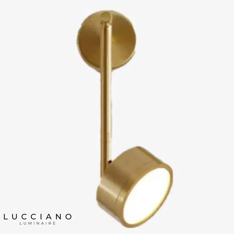 Applique murale LED cylindrique dorée élégante