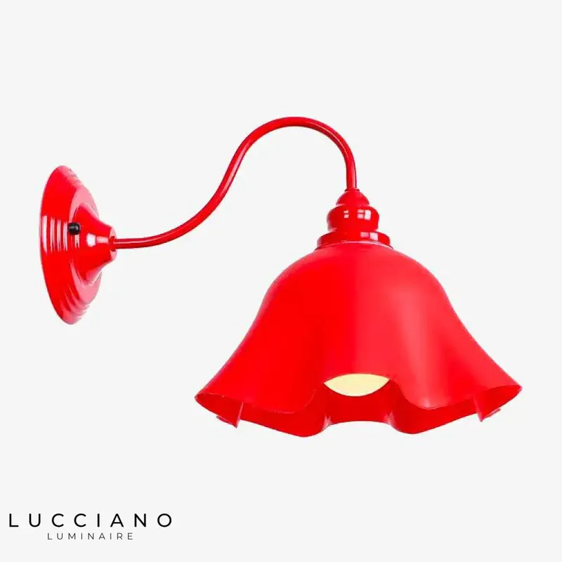 Applique murale LED rouge design moderne