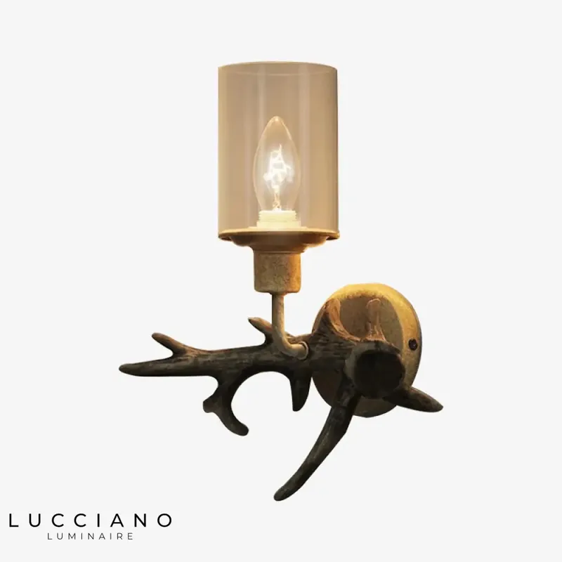 Voici la transformation du titre :
Applique murale LED cornes naturelles design scandinave