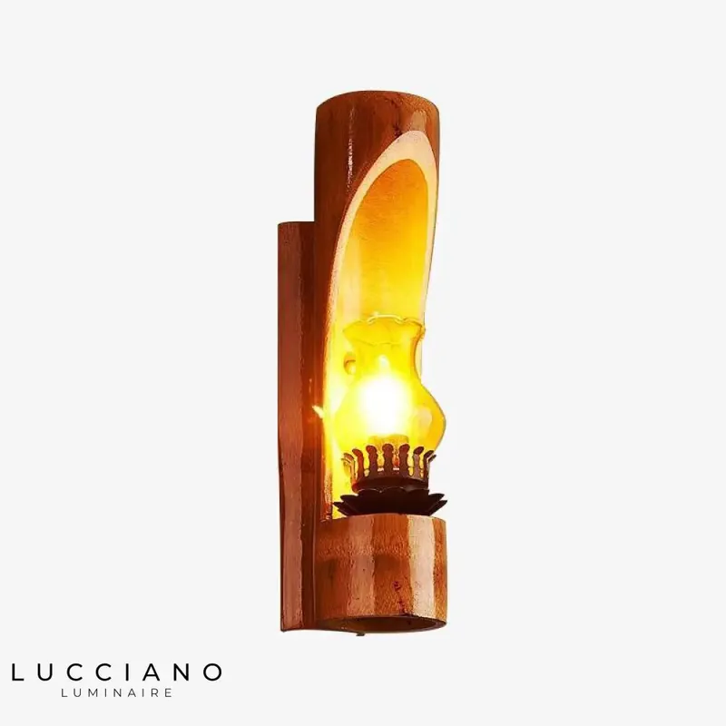 Voici le résultat :
Applique rustique LED bambou élégante design