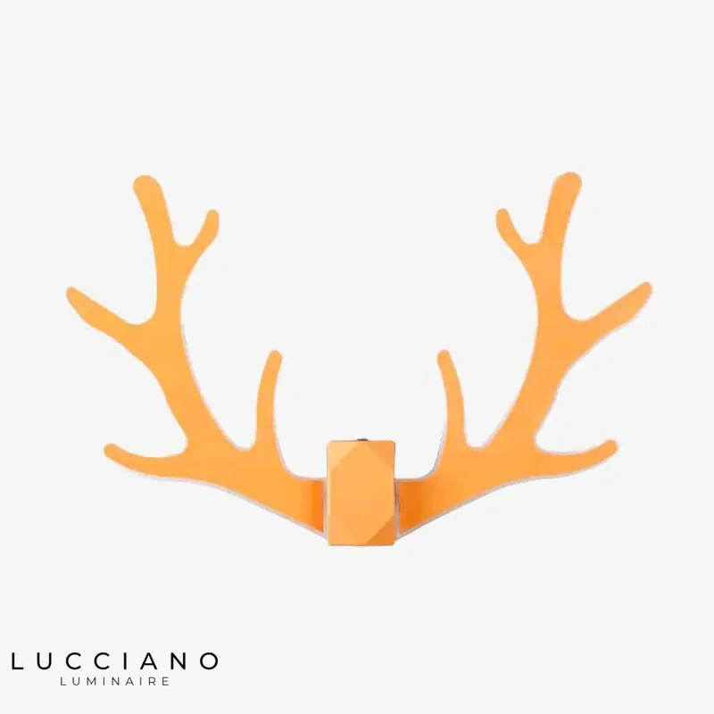 Applique murale LED décorative bois rustique cerf