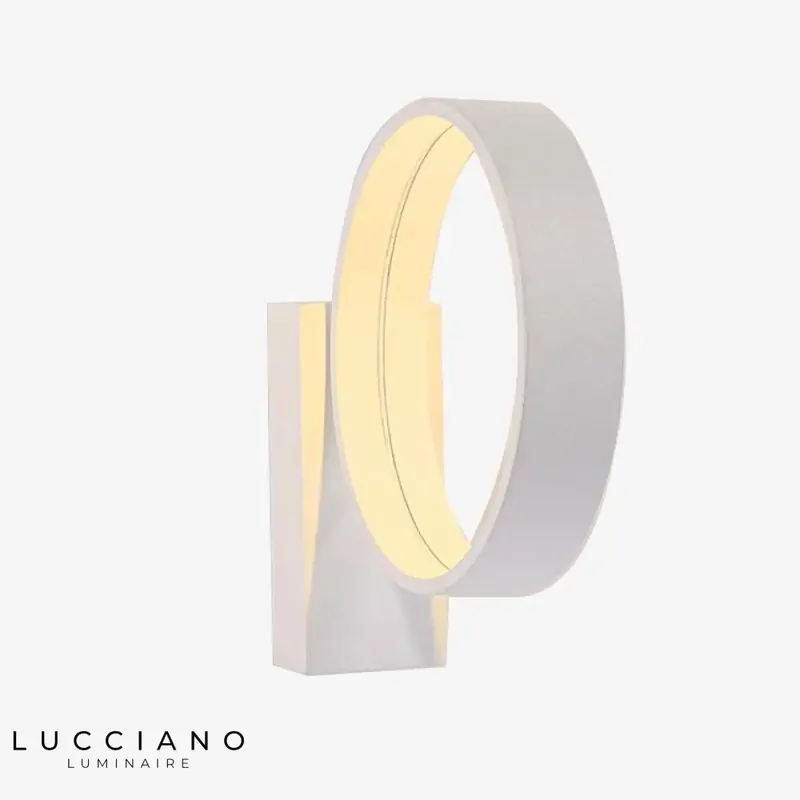 Applique design LED cercle élégant blanc