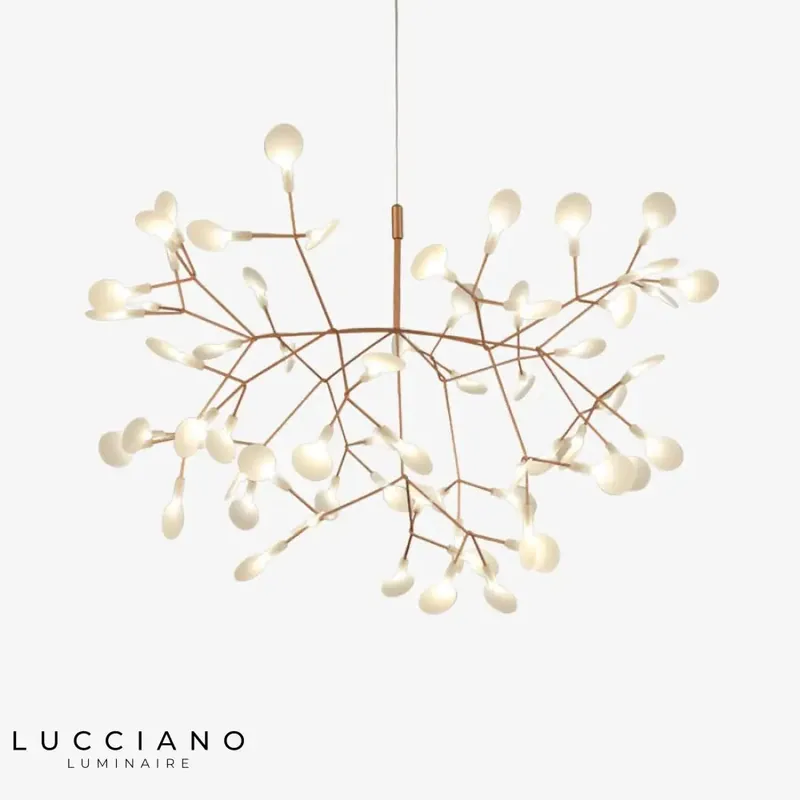 Luminaire LED Arbre Doré Moderne