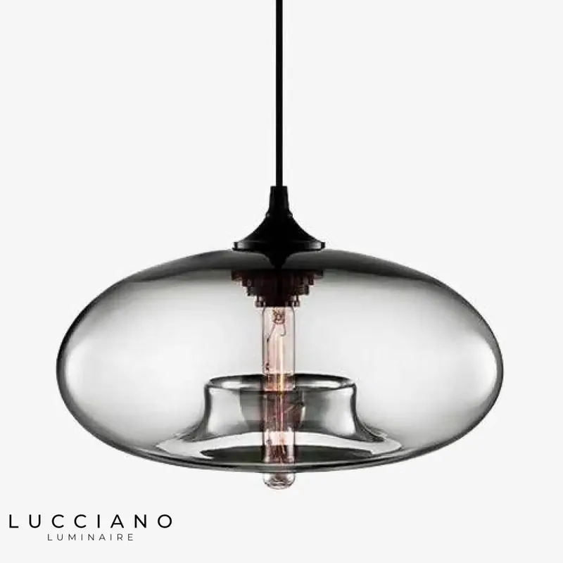 Suspension Ovale Verre Ball