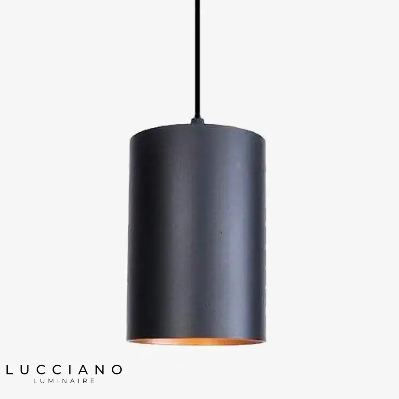 Suspension LED Cylindre Noir Vintage